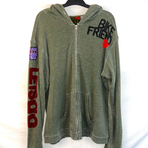 Free City - "Bike Friend" Supermät - Light & SOFT - Green - 4/XL - Unisex Hoodie - Picture 1 of 14